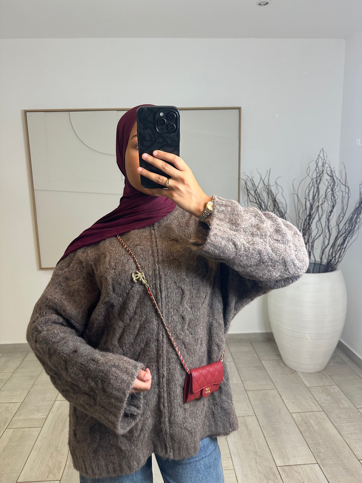 Gilet tressé Kam